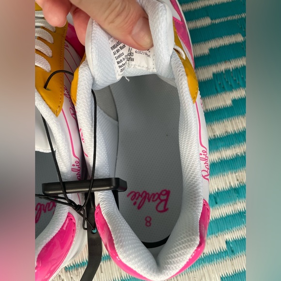 COPY - SOLDOUT RARE BARBIE MOVIE SNEAKERS AIR FORCE ONES STYLE WOMENS 8 - Picture 3 of 6